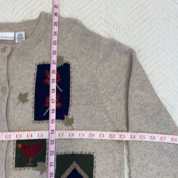 Croft & Barrow Fall Patchwork Button Down Cardigan Size XL - Picture 7 of 7